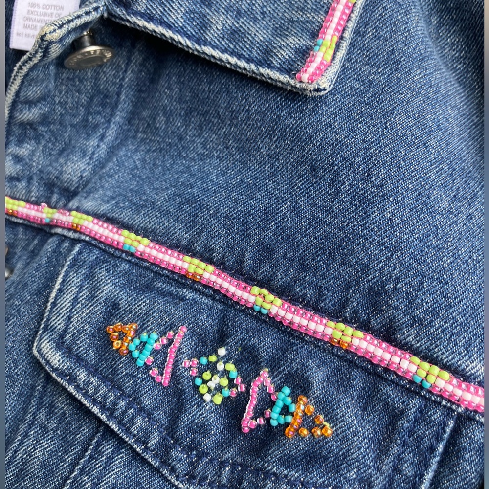VTG Pendleton Denim Jacket with Beadwork (Sz M)